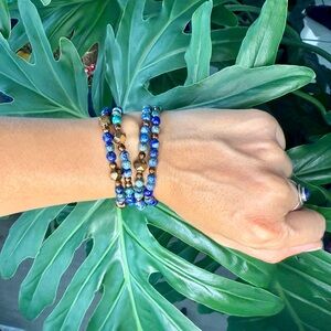 Azurite & Hematite Bracelet (one)